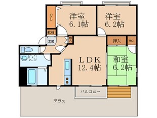 コ－ポランド津田新町Ｂ棟の物件間取画像